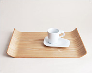 カーブマット＆トレイ　36cm×25cmウイロー（ノンリップ）